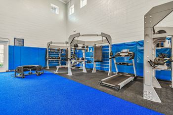 the weight room at Seasons at Westchase